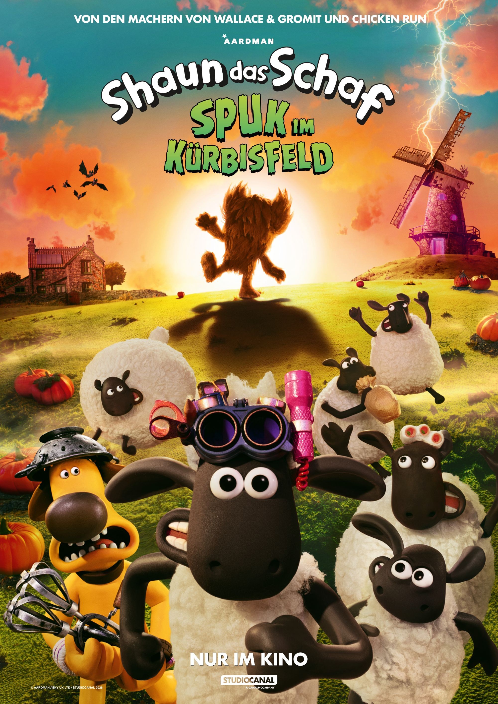Filmplakat: Shaun das Schaf – Spuk im Kürbisfeld